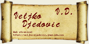 Veljko Đedović vizit kartica